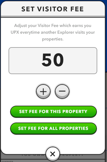 Visitor Fee 3 small - اخبار متاورس | کسب UPX با افزایش هزینه های بازدید